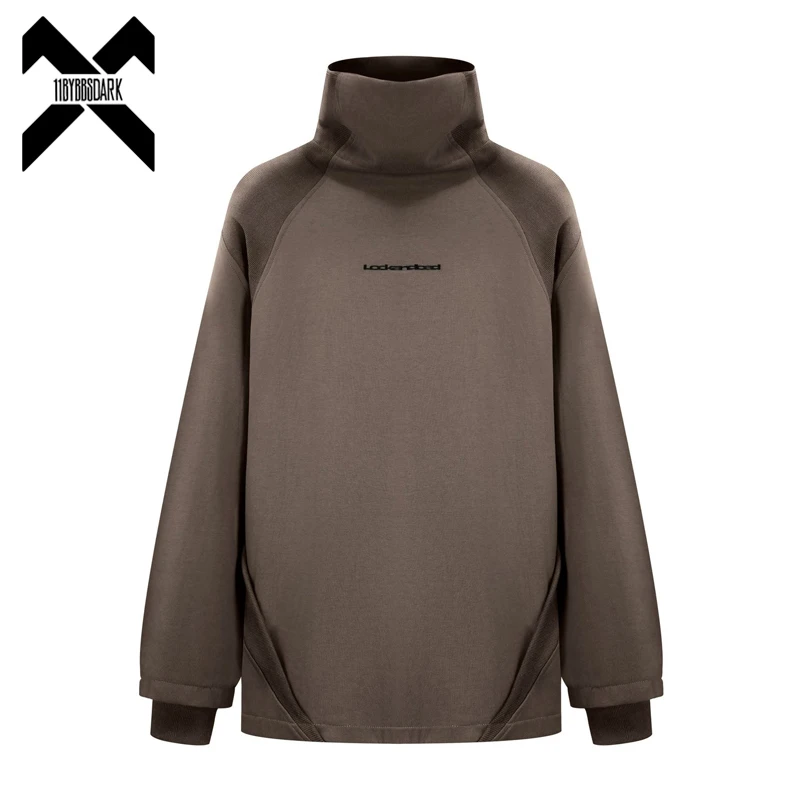 

Hip Hop Turtleneck Sweatshirt Techwear 2023 Autumn Long Sleeved Pullover Streetwear Harajuku Fashion Sweat Shirt Men Tops