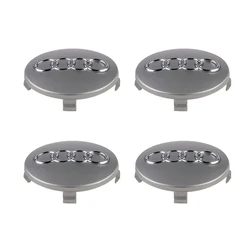 4PCS Premium 59mm Car Wheel Center Hub Caps Tire Rim Covers (Silver Grey)