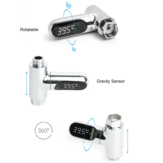 샤워와 목욕을 위한 안전하고 편안한 온수 욕조 수온 모니터
