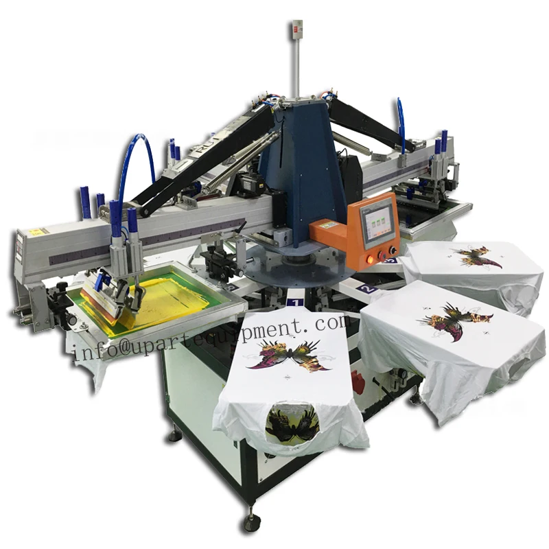 Automatic 4 Color 10 Stations Texitile Silkscreen Printing Machine For Sale  - AliExpress