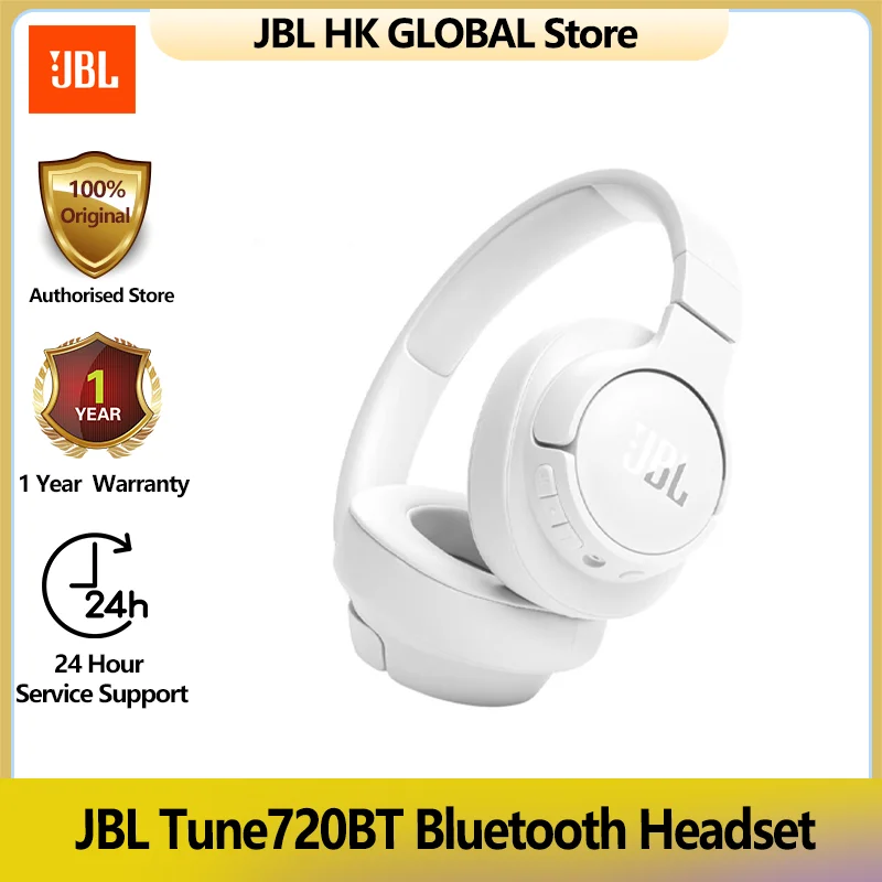 JBL 100%Original TUNE 720BT Wireless Bluetooth Headset Bluetooth 5.3  Handsfree Call Music Game Online Course Extra Long Range - AliExpress