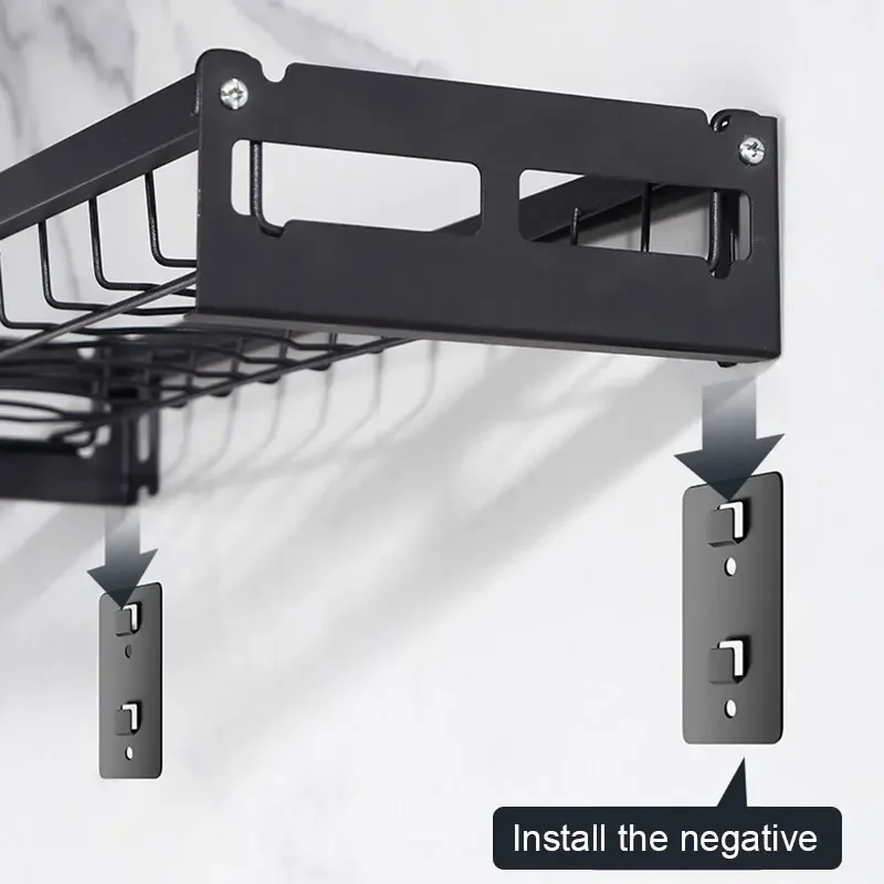 Kitchen Organizer Storage Shelf Dish Rack Wall-mounted Multifunction Drain Chopsticks Spoon Tableware Dish Holder Accessories 5