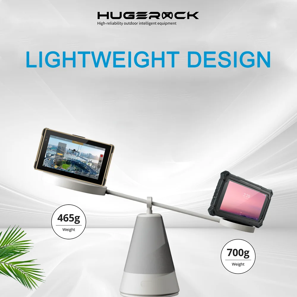 Hugerock X7 견고한 안드로이드 태블릿, DJI 드론 리모컨 모니터, 매우 밝은 2600Nit FHD 야외 방수 태블릿 PC