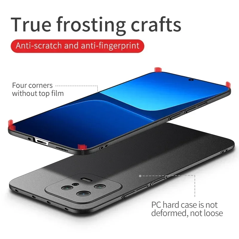 Ultra Slim Frosted Shockproof Case – Durable Hard Plastic Protection