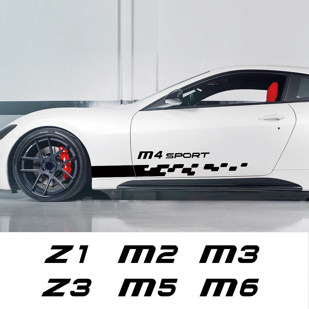 2Pcs Adesivi Per Porte Auto Auto Side Body Decalcomania Accessori Per Bmw Z4 E85 G29 Z3 M3 F80 Z8 E52 M1 40I M2 M4 F82 G82 M6 M5 Z1 F48