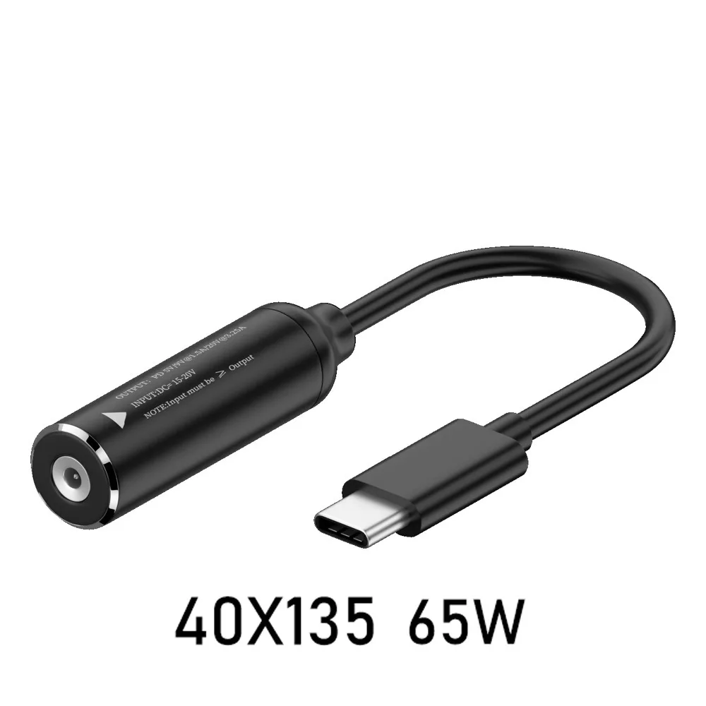 PD 65W Type-C To DC Jack Charging Cable DC Input PD Output To Type-C Charging Cable Automatic Recognition 5/9/20V