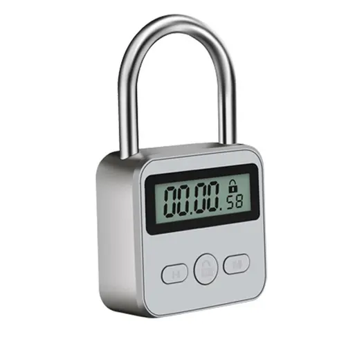 LCD 디스플레이 스마트 시간 잠금 다기능 여행 전자 타이머, 방수 USB 충전식 임시 타이머 자물쇠 7