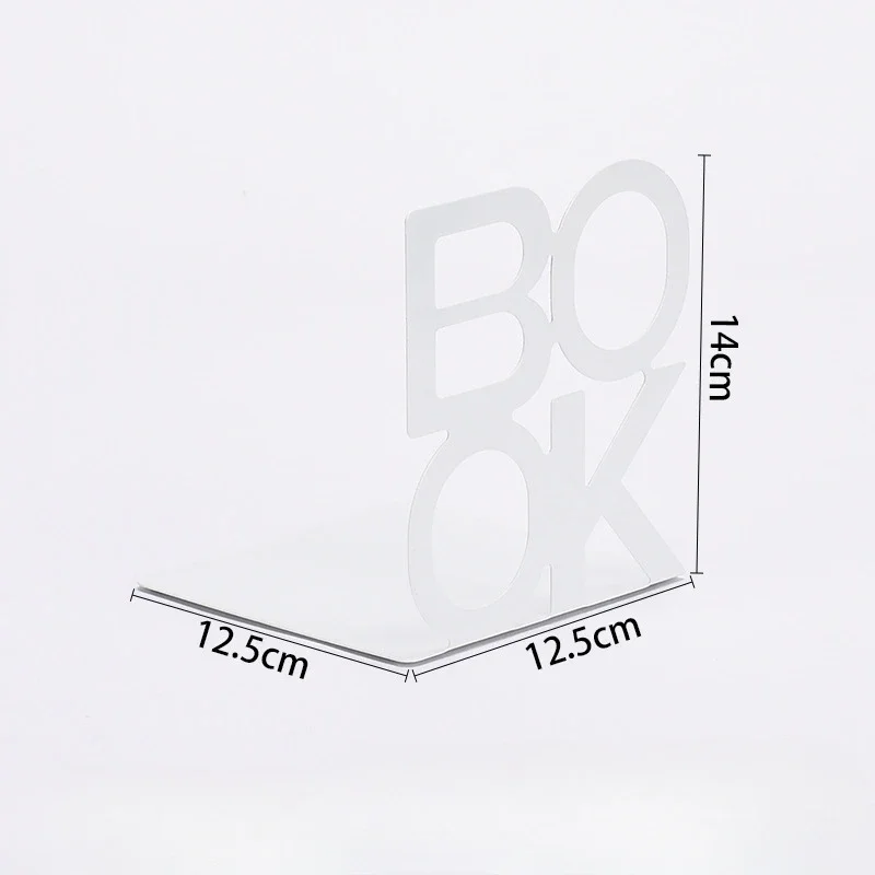 1Pcs Bookend Book Stand Support Sample Bookend Iron Desktop Art Non Slip Rack Shelf Holder School Stationery Office Accessories book organizer,book holder,book stand,book terminal