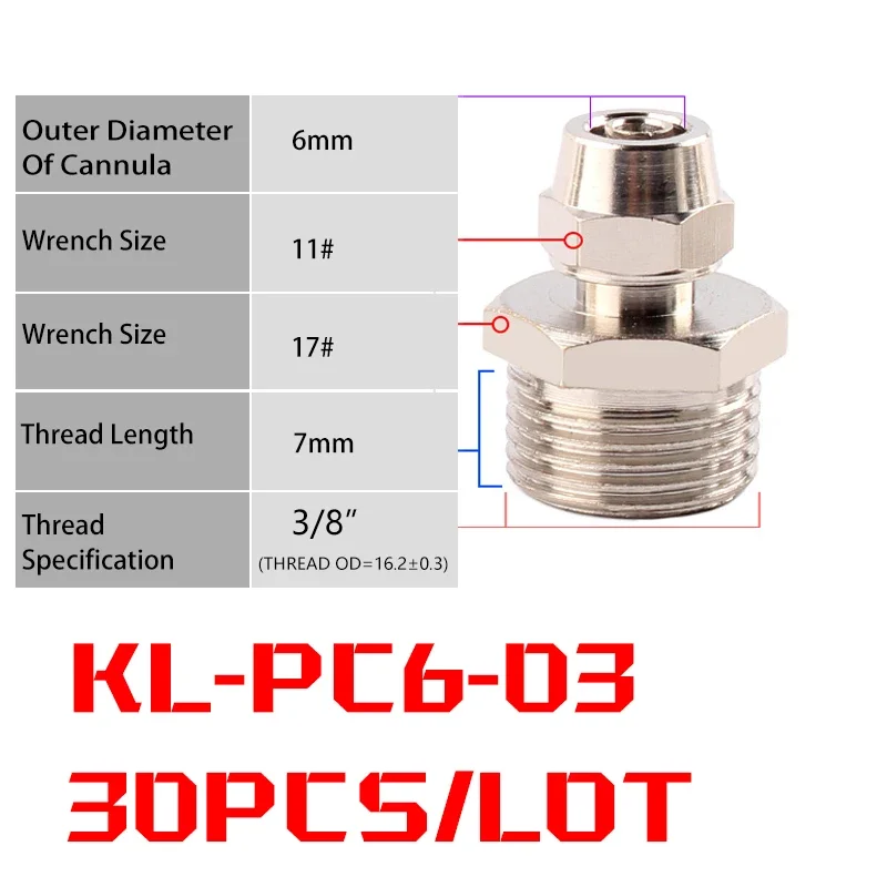 30PCS KL-PC6-03