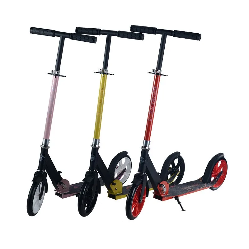 8-Inch Pu Two-Wheel Scooter Multi-Color Foldable Mini Power Pedal Kick Foot Scooter