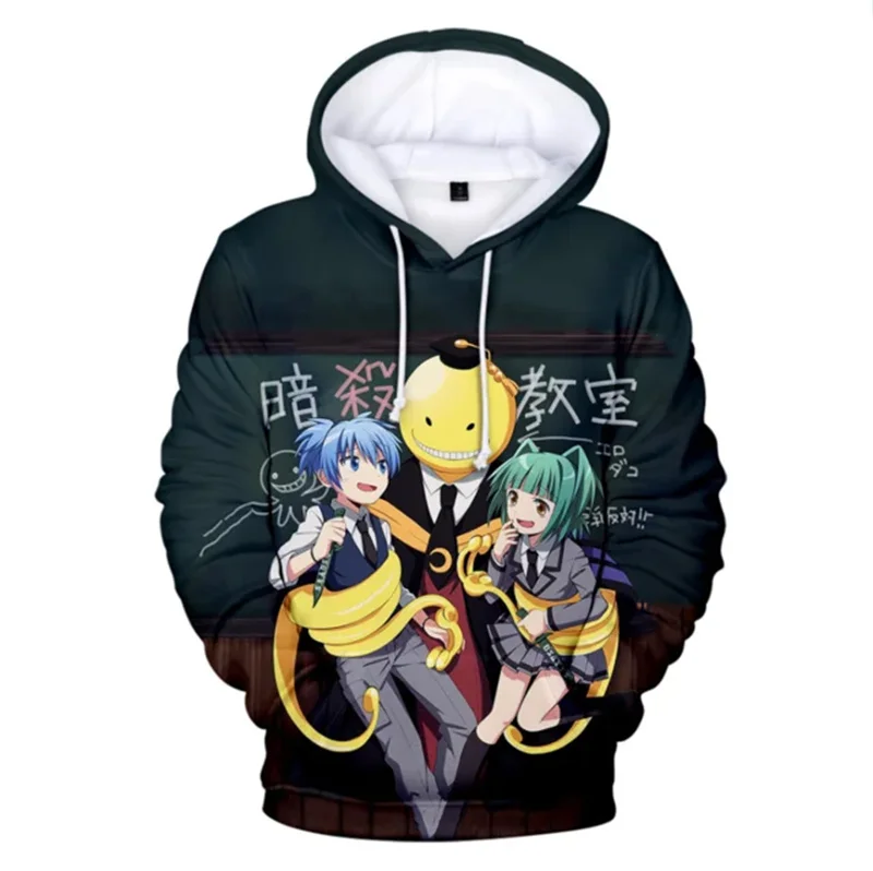 

3D Anime Assassination Classroom Printing Hoodies Shiota Nagisa Graphic Hooded Hoody Kid Fashion Cool Streetwear Sweatshirts Top