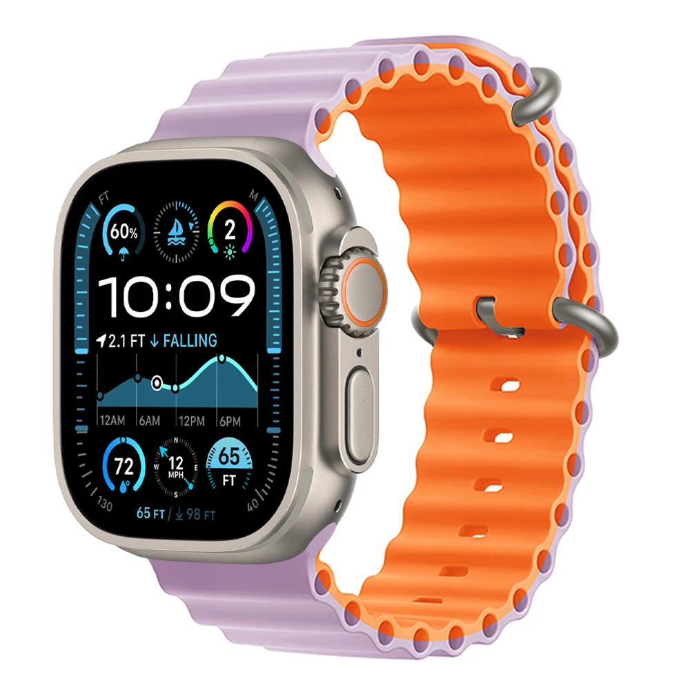 Ocean Blue Silicone Sport Strap