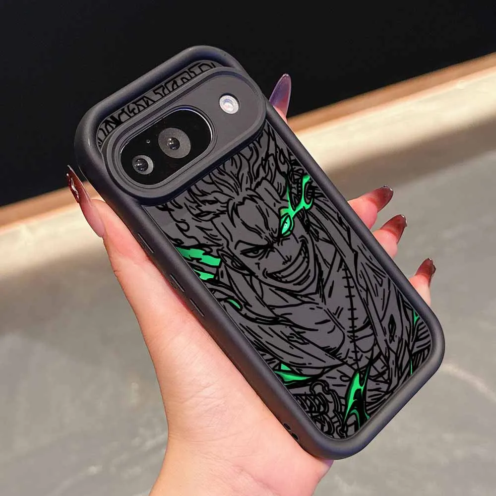 Sleek Soft TPU Zoro Cover with Eyes Ladder Lanyard - Fashionable and Cool Phone Case
