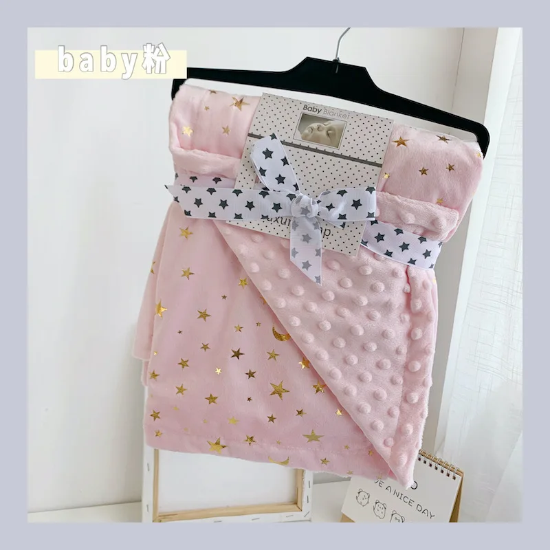 Baby Blanket Winter Soft Fleece Newborn Stroller Cover Comfortable Quilt Infant Bedding Swaddle Wrap Thicken Children's Blanket 3