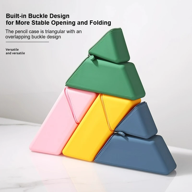 Versatile Silicone Pencil Case with Large Capacity and Stand-Up Design