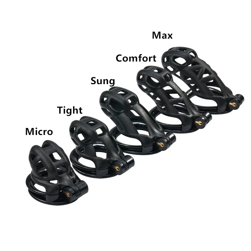 New Upgrade Male Chastity Device With 4 Penis Rings Resin Cobra Cock Cage Chastity Belt Penis Lock Sex Toys For Men penis chastity cage chastity lock sex toy chastity cage accessory penis cock ring