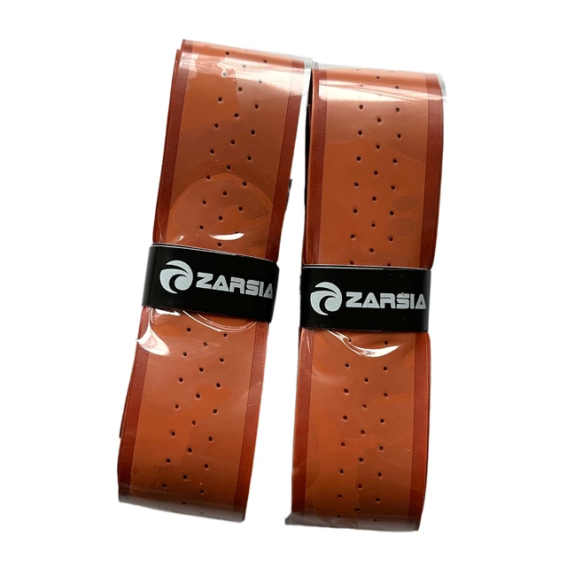 2/4/10pcs NEW ZARSIA PU leather Sweatband Tennis Racket grip Thick Brown red Leather Handle Grip for tennis racket 5