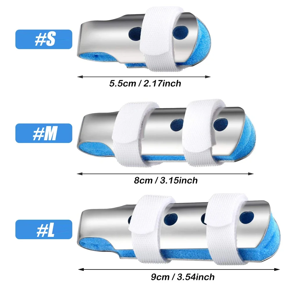 Finger Splints Thumb for Broken/Injured Fingers Stabilization Aluminum Finger Splint Adjustable for Mallet Fingers 1Pc