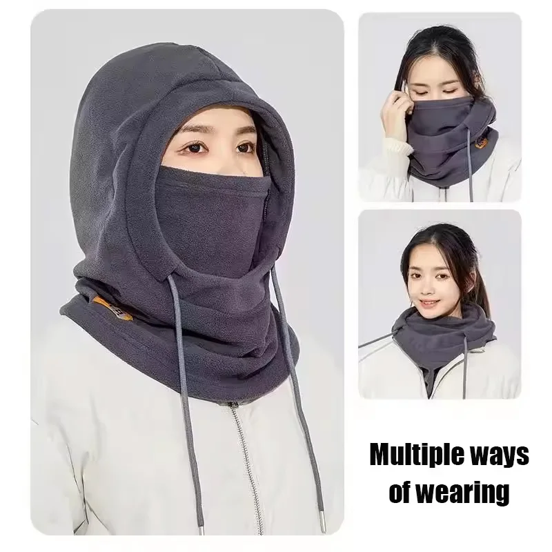 Winter Warm Hat With Mask and Neck Warmer 3-in-1 Windproof Balaclava For Men Women Masked Hat Cycling Cold Weather Protection