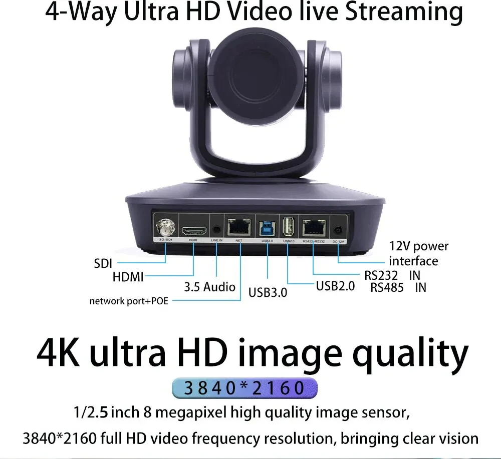 Video Conference Camera Kit 4K PTZ Camera 20X Zoom NDI SDI HDMI IP USB Church li