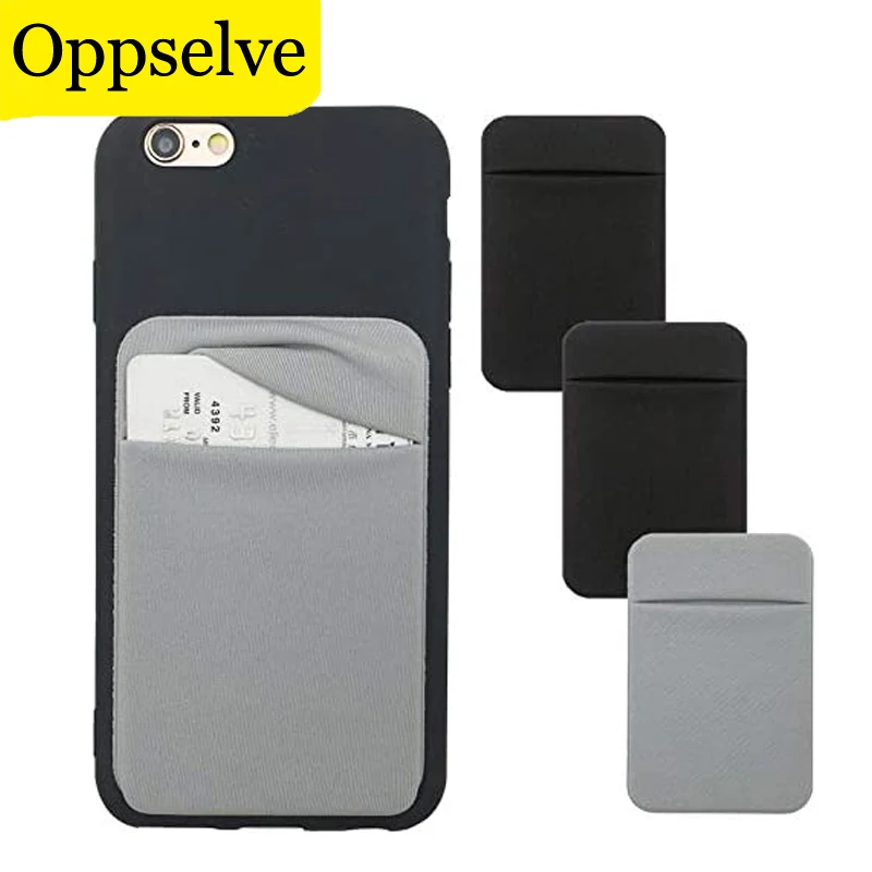Cell Phone Card Holder Pocket Sticker Card Sleeve Adhesive Stick on Wallet for iPhone 12 X 14 Samsung Xiaomi Huawei Smartphones
