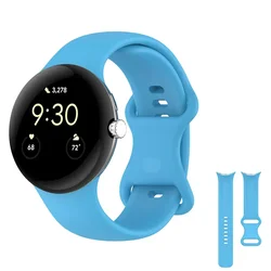 Silicone Sport Strap Replacement Band for Smartwatch Accessories (Sky blue)