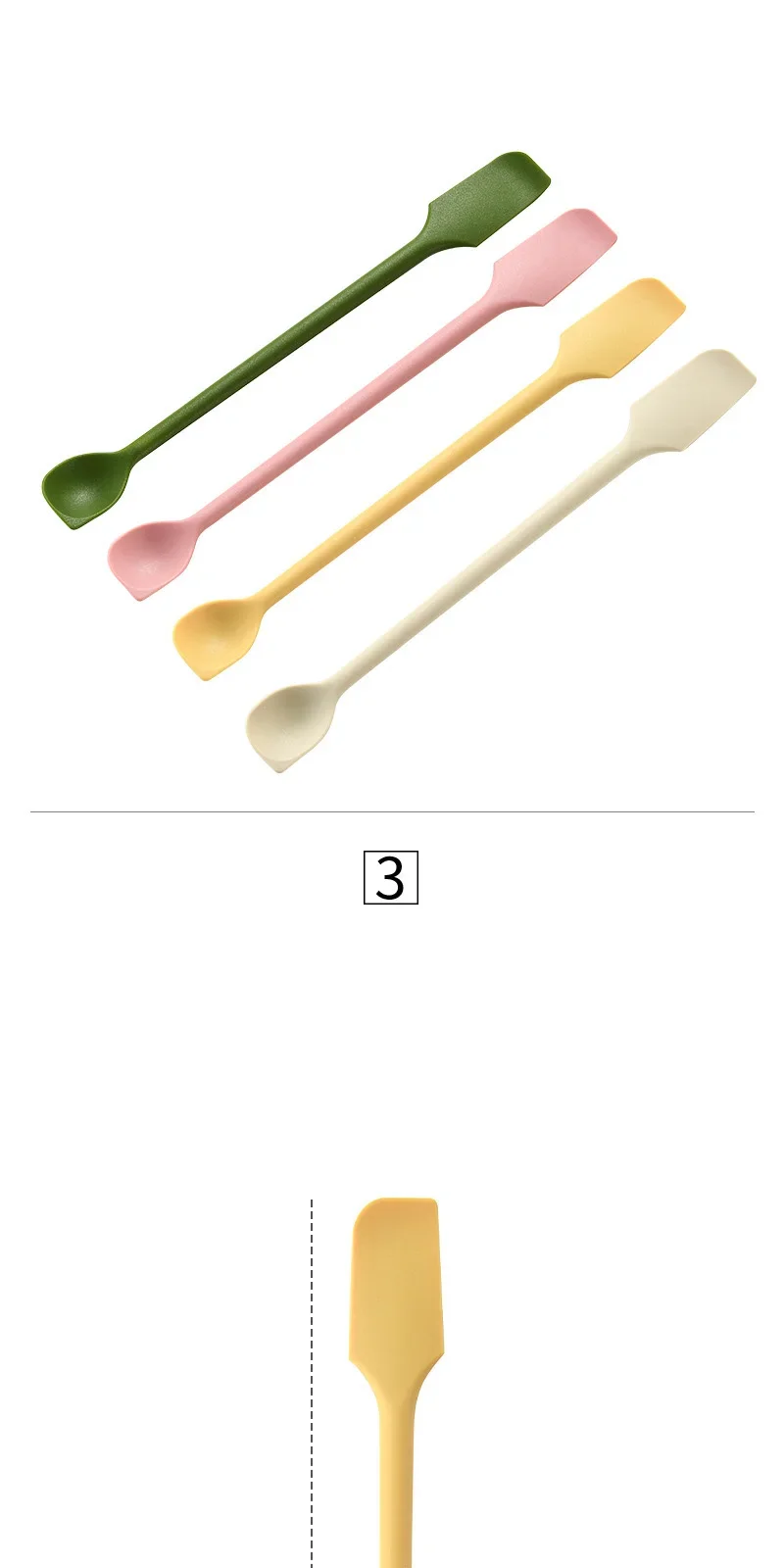 Description Picture 4 of itemSilicone Spatula Set Double-Headed Scraper Cosmetic Jam Cream Deep Bottle Mini Spatula Lengthened Small Tip Spa Makeup Tool