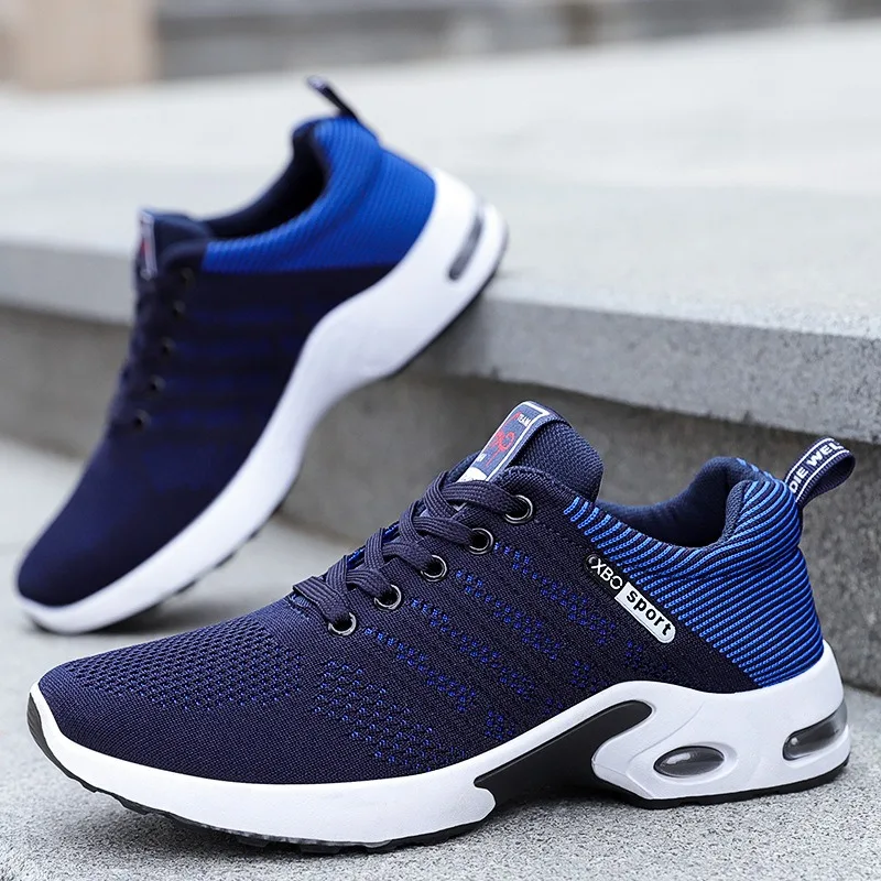 Men Casual Sport Shoes Breathable Lightweight Sneakers Outdoor Mesh Black Running Shoes Athletic Jogging Tenis Walking Shoes