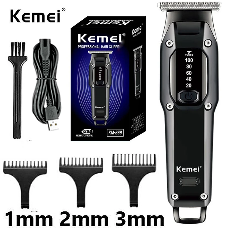 

Kemei Electric Hair Clipper Hair Cutting maching Wireless Trimmer Men Professional clipper machine rechargeable hair cut barber