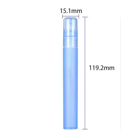 Spray Bottle 100pcs 10ml Empty Ice Translucence Plastic Spray Bottle Makeup Perfume Atomizer Refillable Bottles Print