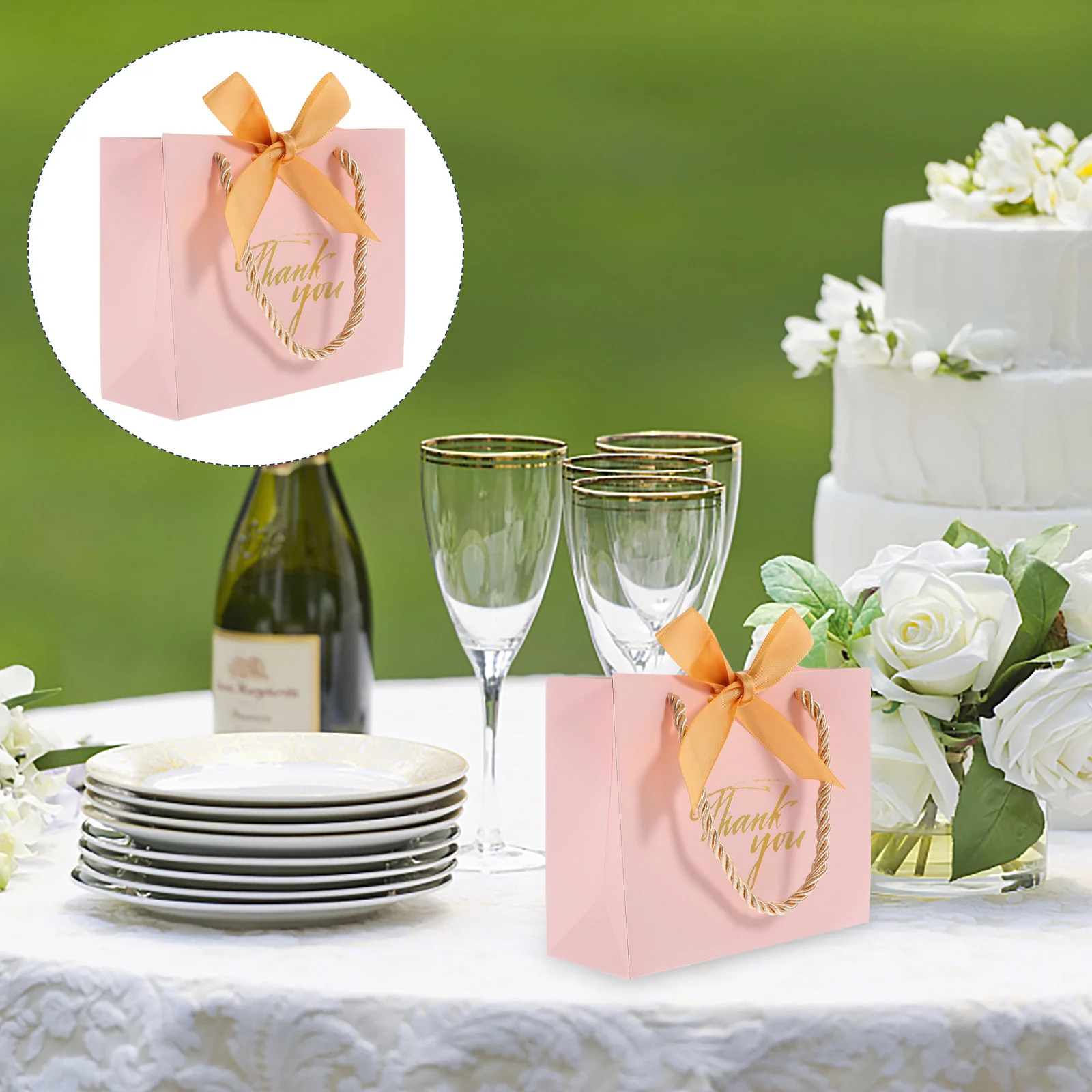 

Bridal Shower Gift Bag Wedding Tote Sealable Bags for Packaging Favor Boxes with