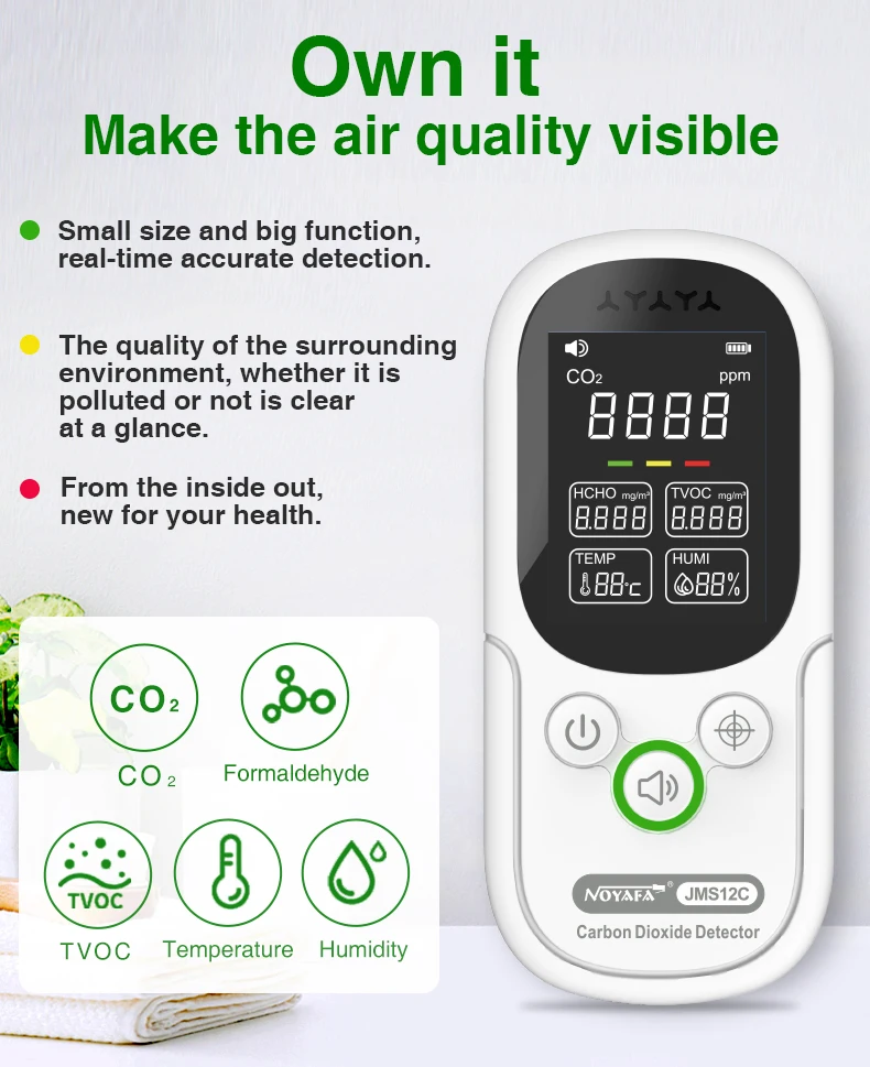 NOYAFA JMS12C Air Quality Testing Instrument Professional Environmental Gas Form