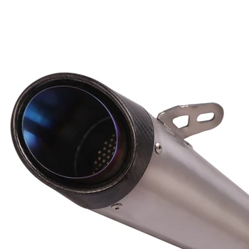 Exhaust Titanium Alloy Middle Link Pipe 60mm Muffler Moto Slip On For Ducati Monster 1200 821 1200R S 2019 2020 2021 Motorcycle Exhaust Titanium Alloy Middle Link Pipe 60mm Muffler Moto