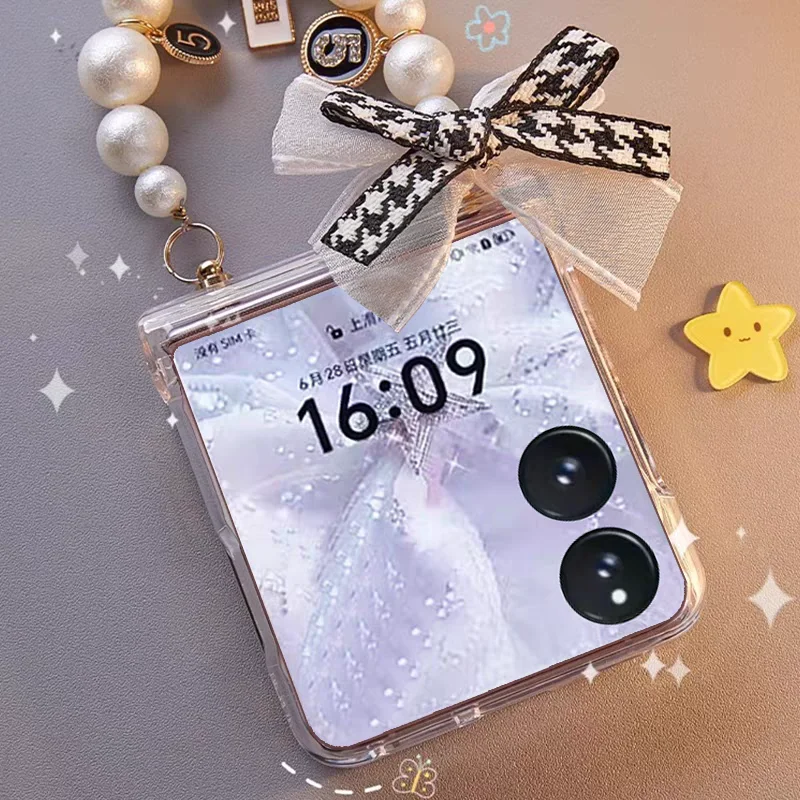 Elegant Pearl Chain Phone Case - Stylish Protective Cover