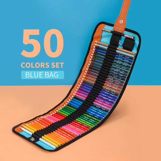컬러 연필 아트 전문 나무 펜 홀더 50/72 컬러 연필 세트, 학용품 그리기용 지우개 포함