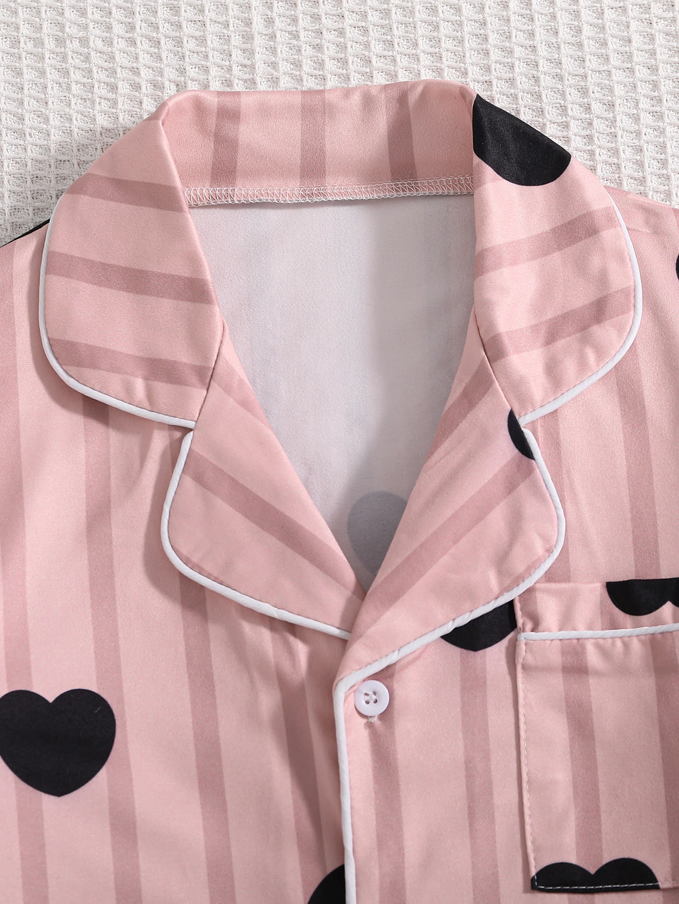 여아 패션 홈웨어 세트 봄 가을 스타일 여아 야외 캐주얼 스트라이프 하트 모양 긴팔 바지