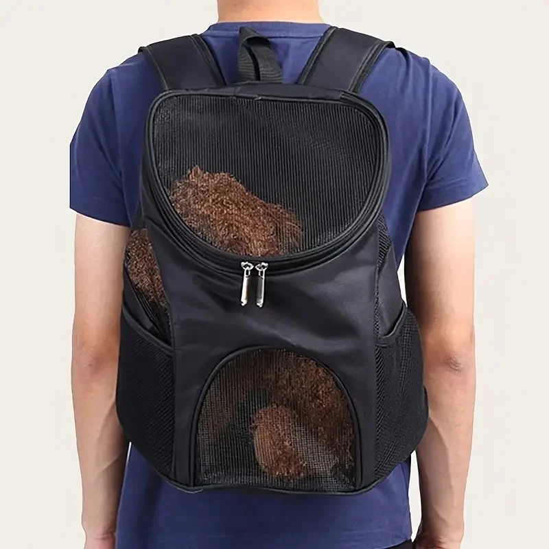 Pet Carrier Backpack Outdoor Dog Cat Backpack Ventilated Mesh Double Shoulder Pet Travel Bag for Cat Small Dogs Puppy Traveling