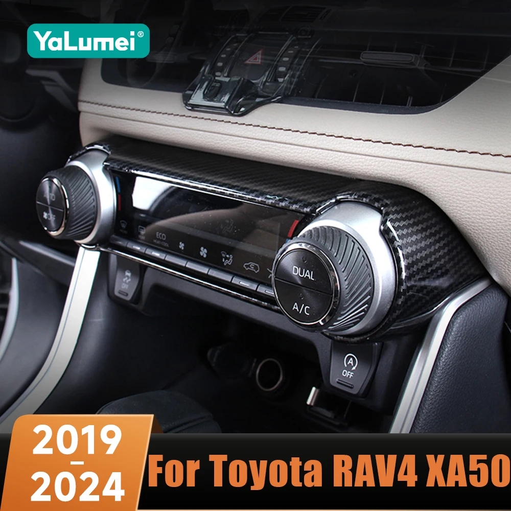 Auto Center Konsole Klimaanlage AC Schalter Taste Panel Rahmen Trim Für Toyota RAV4 XA50 Hybrid