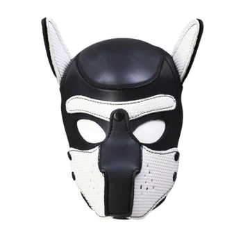 Pet Role Play Costume BDSM Adult Games Toy Puppy Play Cosplay Dog Hood Mask Neck Collar,Dog Tail Dog Paw Crawling,Boots Harness 2
