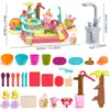 VATOS Electric Faucet Hand Pump-2 in 1 Sink Duck Slide Kitchen Table Sink Toy Pool Float Fishing Game Dishwasher Set for kids 6