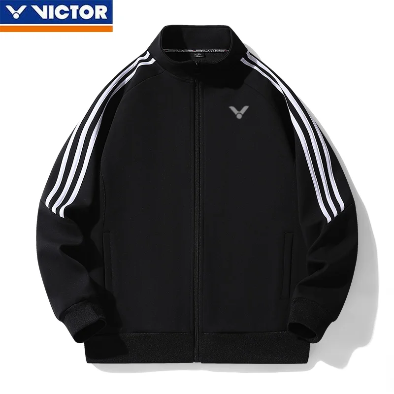 VICTOR Men's and Women's Spring and Autumn Badminton Loose Suit Versatile Outdoor Sports Jacket Casual Tie Trousers