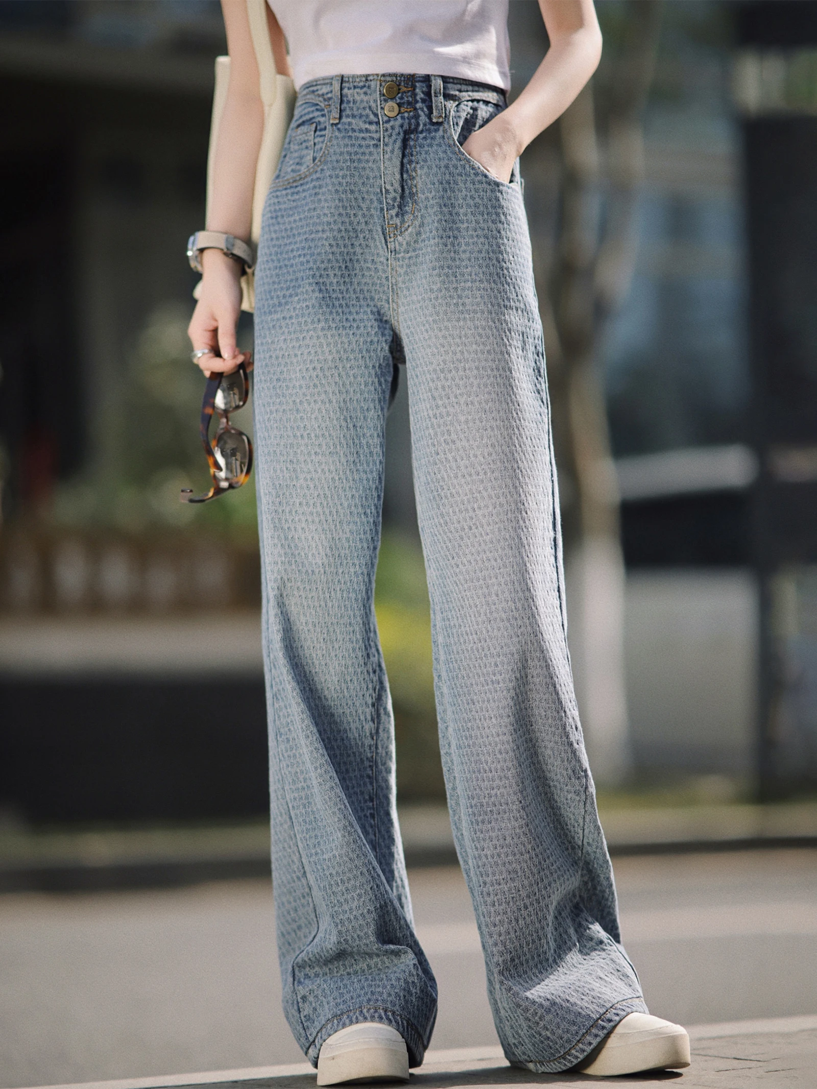 

Loose high-waisted trousers personalized soft breathable jeans 2023 fashion women's Clothing