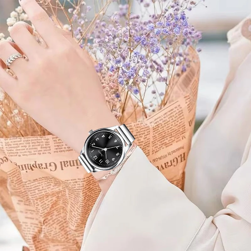 Sunkta Fashion Luxury Quartz Woman Watch StylishCasual Elegant Stainless Steel Simple Waterproof Women's Wristwatch Ladies Gifts 6