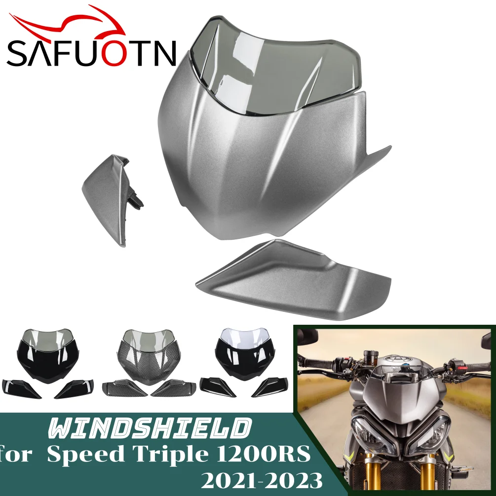 Ermax Black Screen Deflector For Triumph Speed Triple 1050 (2005–2010) – Bolt-On Windshield