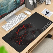 Tapete de rato grande mousepad teclado tapete de rato grande mousepad msi logotipo computador portátil anime teclados gamers decoracion esteira de mesa para csgo