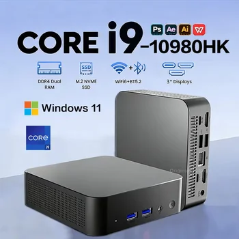 2026 Mini PC Windows 11 Intel Core i9 10980HK 16GB RAM 1TB SSD PC Gamer Computer Dual WIFI 6 BT5.2 4K HD Mini Gaming Pc Desktop