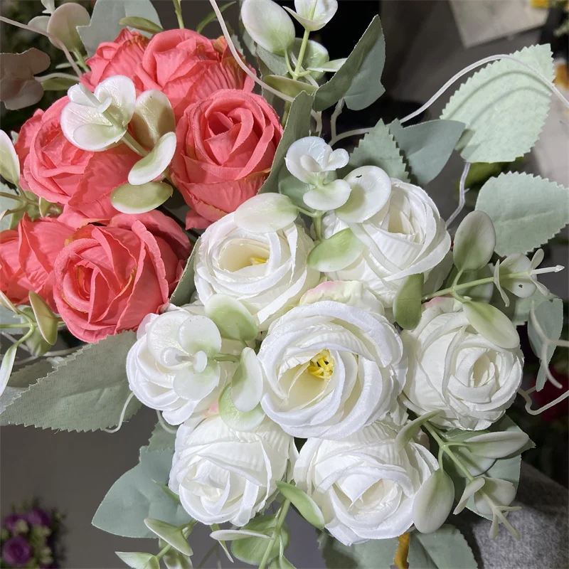 

Искусственные розы, свадебные украшения, цветы для столов, искусственный цветок, букет невесты, искусственные цветы