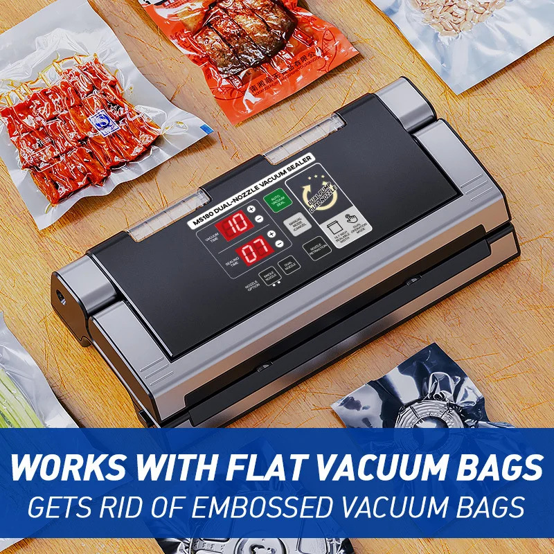 MS180 Vacuum Food Sealers Vacuum Sealer Packaging Machine Professional Wet Bag  Sealing Machine Household Vacuum Sealer Machine - AliExpress