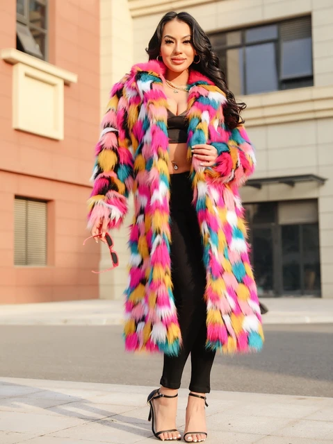 Patchwork Faux Fur Coat 1