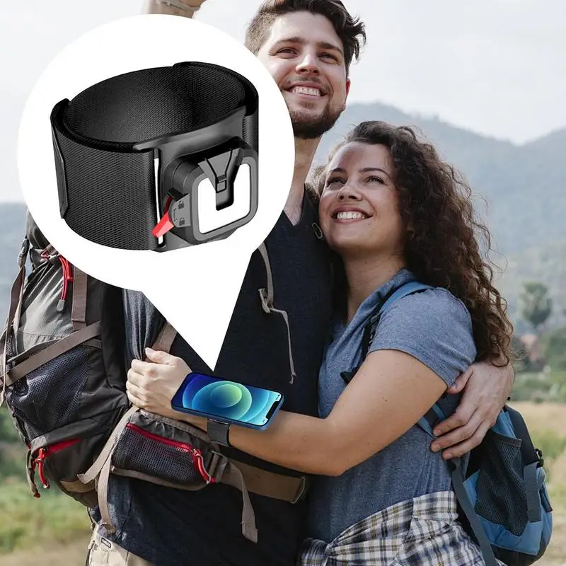 Wristband Phone Holder Rotatable Universal Sports Wristband Detachable Exercise for Workout Sports Hiking Biking Phone Wristband Holder